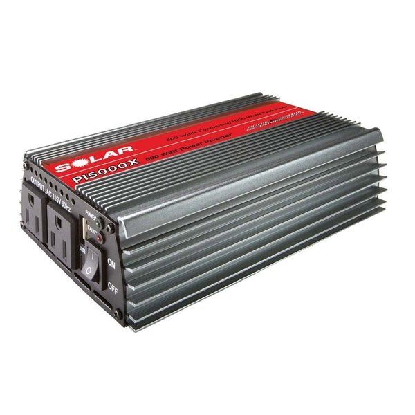 Clore Automotive Power Inverter, Modified Sine Wave, 1,000 W Peak, 500 W Continuous, 2 Outlets SOPI5000X